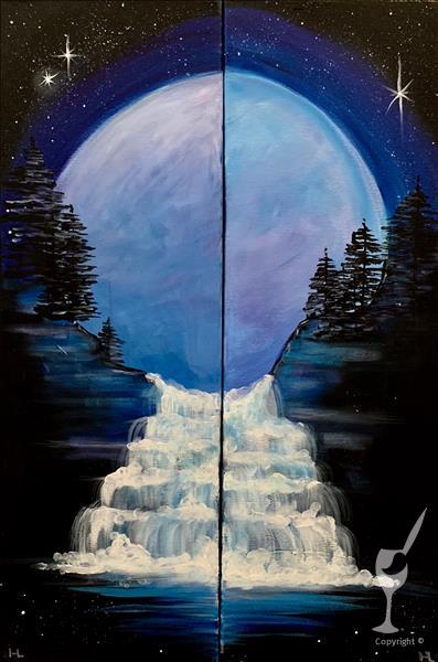 TAP, DIY To-Go Art Kits • Moon & Flowers Canvas Painting