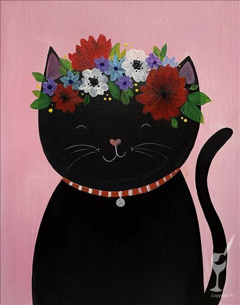ART IN THE AFTERNOON Flower Crown Cat