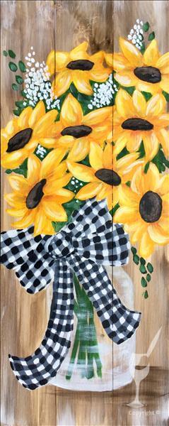 Buffalo Check Sunflowers + ADD A DIY CANDLE