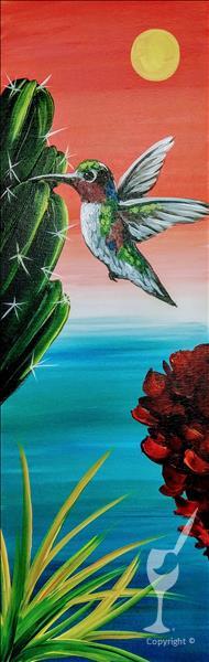 Hummingbird Under the Sunset - CANVAS or WOOD!