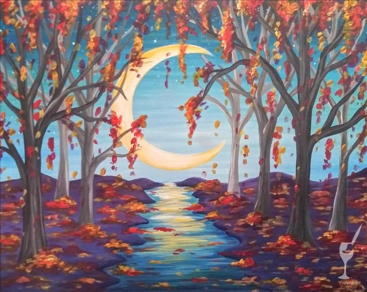 Online Painting Class - Autumn Wine Barrel (Virtual Paint Night at Home)