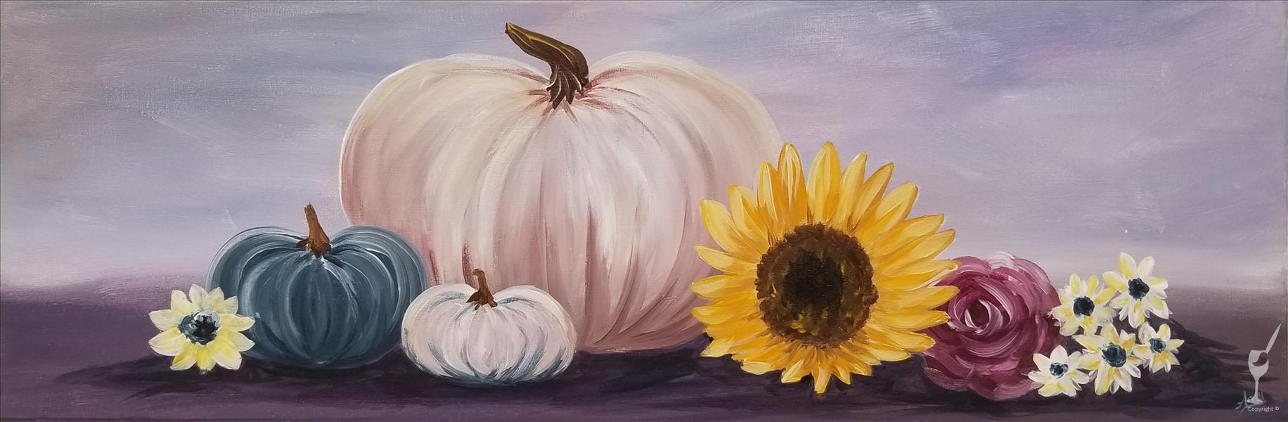 How to Paint Pumpkins and Sunflowers