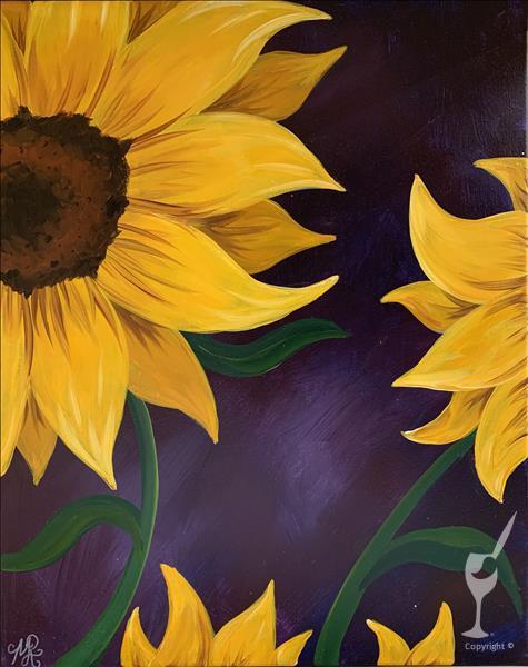 Sunflower on Purple