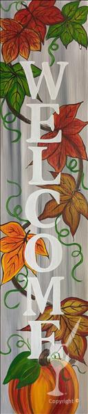 How to Paint A Fall Leaf Welcome Sign!