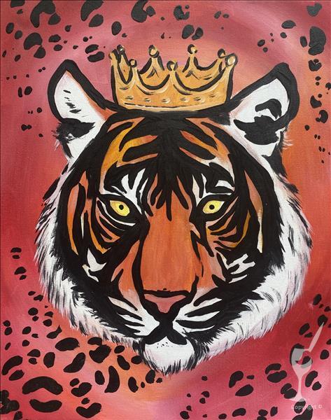 How to Paint Tiger Queen BlackLight pARTy & Free Wine Slush!