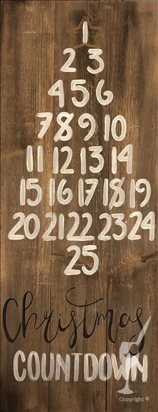 Holiday Countdown - Tree Real Wood Board