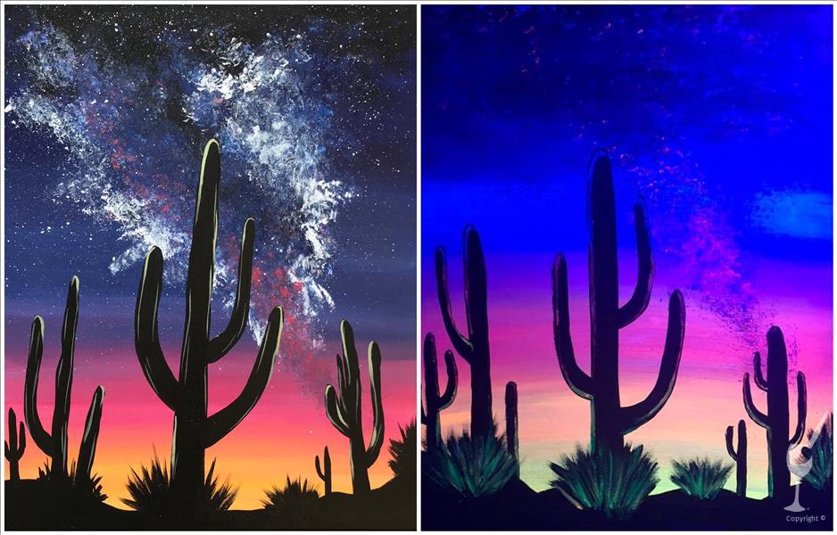 A Milky Way Desert Blacklight Set