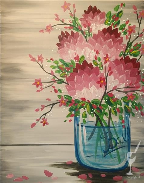 A Pink Bouquet (Canvas, Pallet or Wood Board)