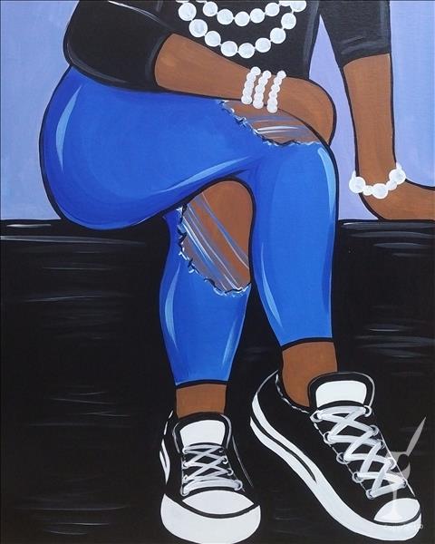 How to Paint Chillin' in Chucks and Pearls