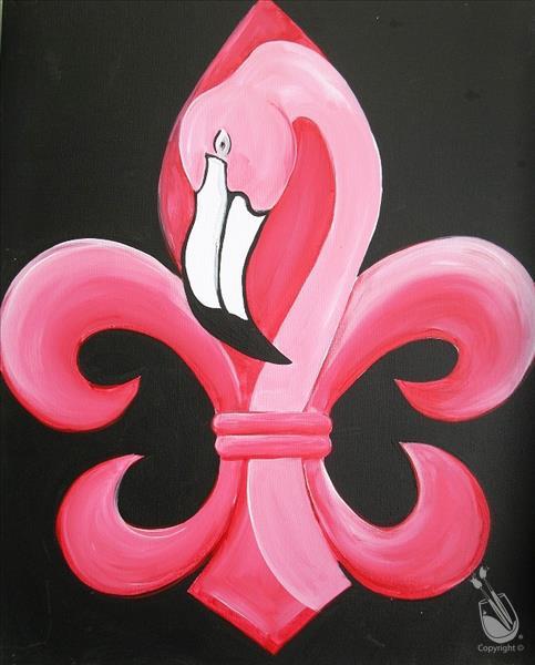Flamingo Fleur de Lis