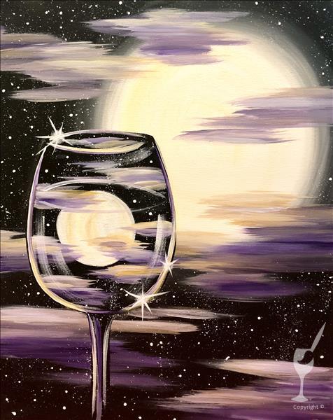 My wine glass painting - Picture of Painting with a Twist