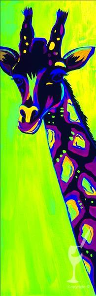 Neon Safari Giraffe BLACKLIGHT