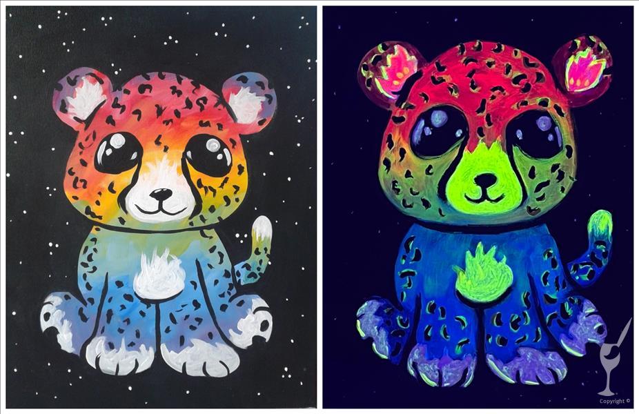 Charlie the Rainbow Cheetah Blacklight Set