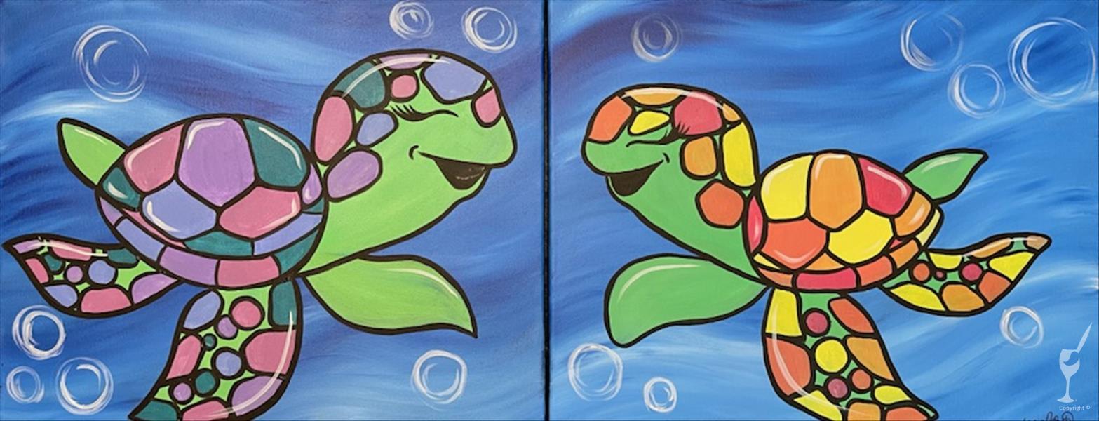 Mommy (or Daddy) and Me Colorful Turtles - Set
