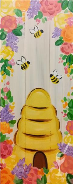 "Bee Our Guest" Wood Board