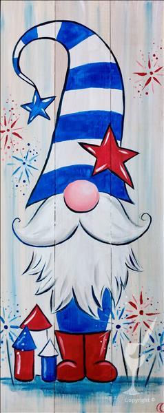 PATRIOTIC GNOMIE! *ADD A DIY CANDLE!