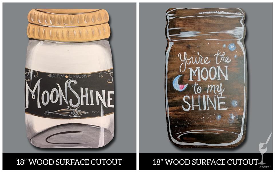 Moonshine Jar Cutout - Set