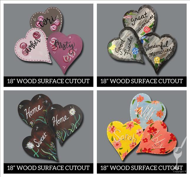 Manic Monday -$10 off Pick Your Hearts Wood Cutout