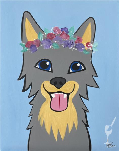 Flower Crown Wolf