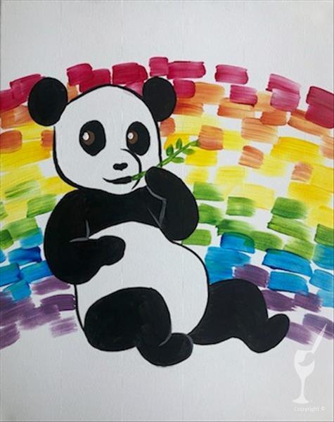 How to Paint Family Fun - Rainbow Panda!