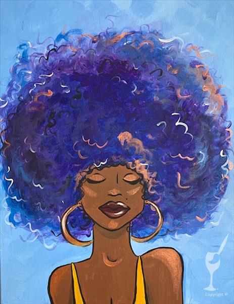 Mothersday Paint & Sip DIY Party Kit/ Pre Drawn/canvas/adult Painting/ at  Home Kit, Gift for Her Black Woman Afro Goddess Gold Dress -  Israel