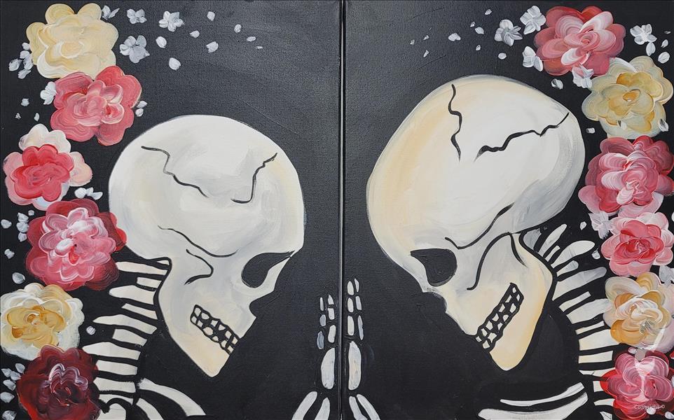 Art At Home: Day of the Dead - Uncorked Canvas