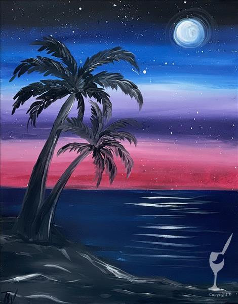How to Paint **Matinee Monday**   Lunar Lit Palms
