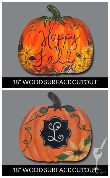 Fall Pumpkin Cutout Shape (may customize)
