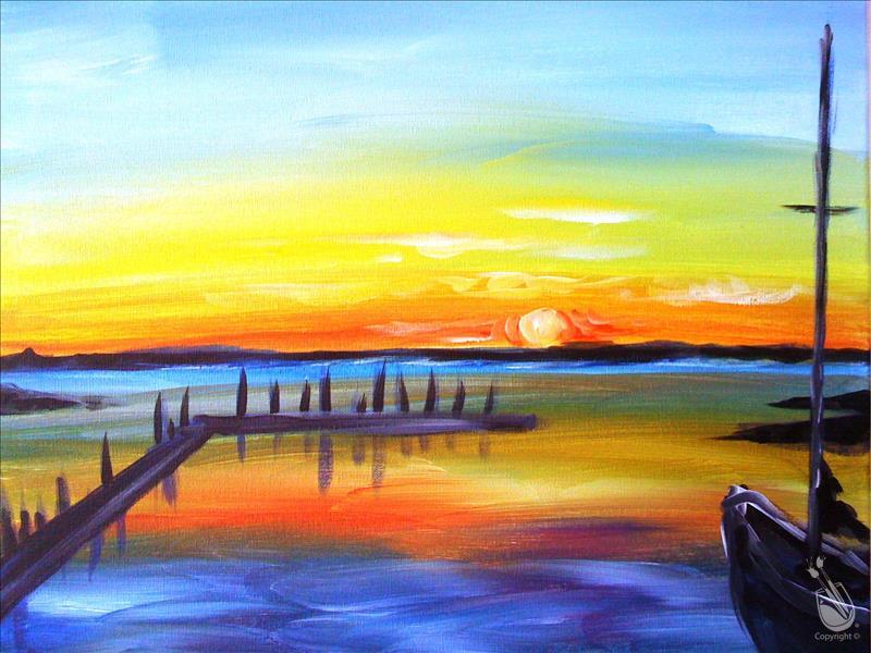 Dawn at the Deck - Sip & Paint