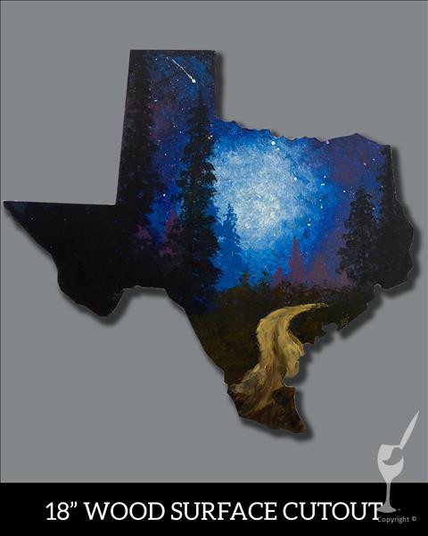 Forest Night Skies Texas Cutout ($30)