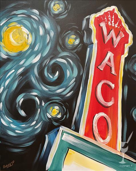 How to Paint Waco Hippodrome Starry Night