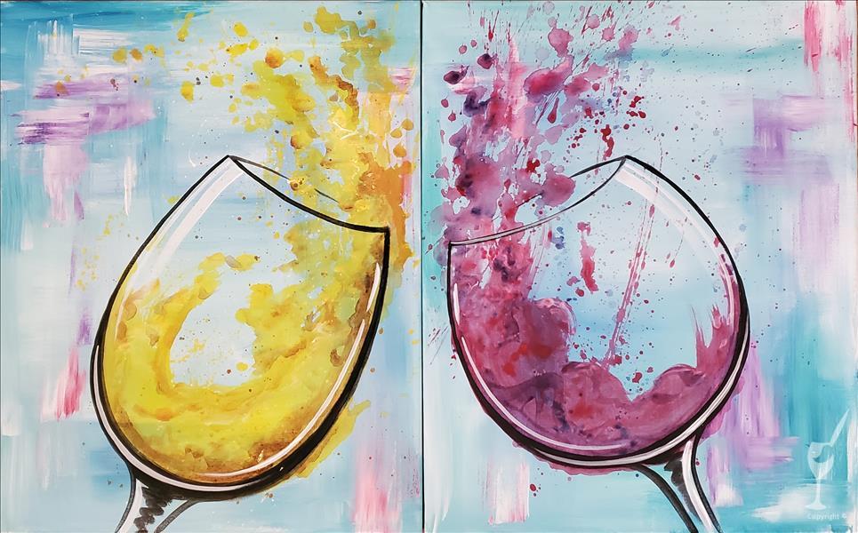 How to Paint Drink Happy Thoughts - Date Night