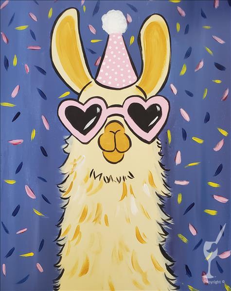 Glam Party Llama! Ages 7-107! Animals Week!