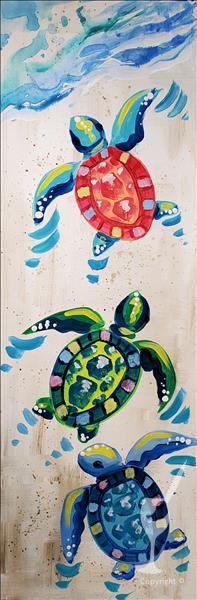 Colorful Turtles* Ages 13&Up * Pre-Drawn On
