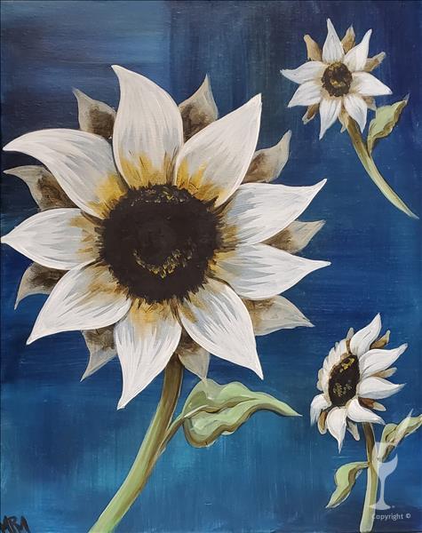 White Sunflowers - Sunday Funday