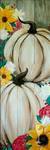Coffee & Canvas - Rustic Floral Pumpkins