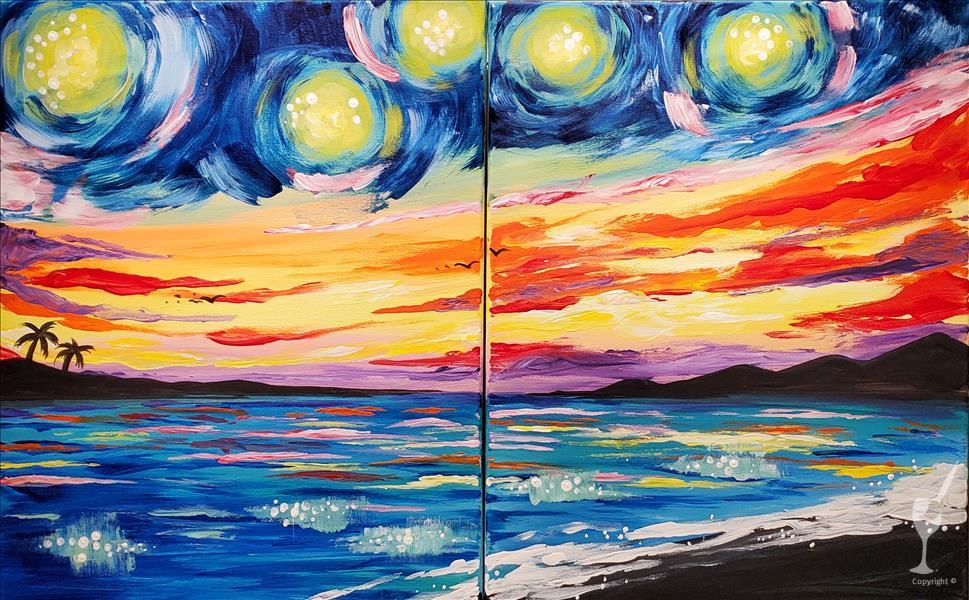 *Partner Painting* Starry Sunset 2