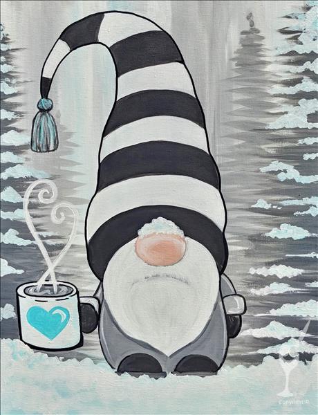 How to Paint COFFEE & CANVAS! Lil Winter Gnomie