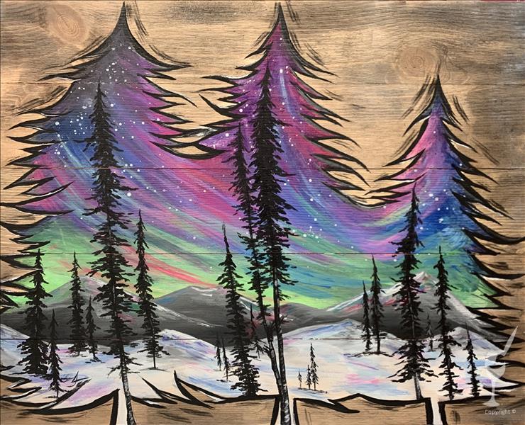 How to Paint Rustic Night Sky (Canvas or Wood Plank Board)