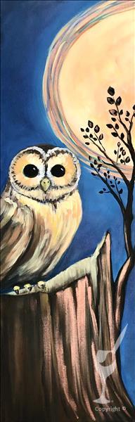 Owl at the Moon--New Art!