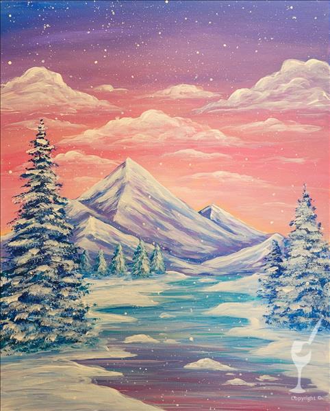 Beautiful Winter Painting + Make Your Own Candle!