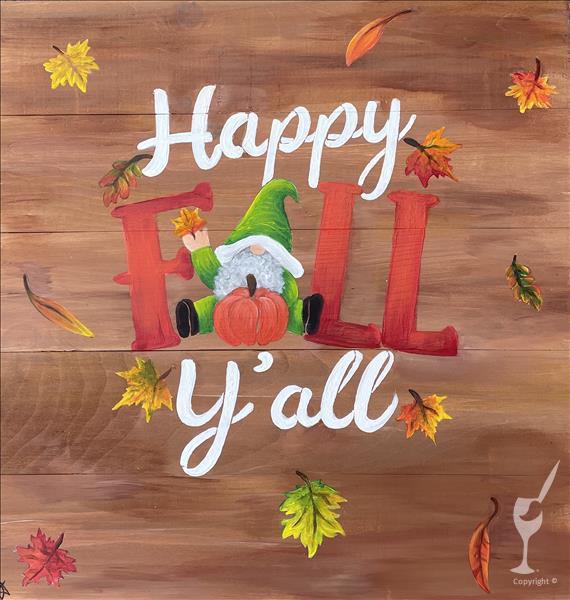 Happy Fall Y'all Gnome