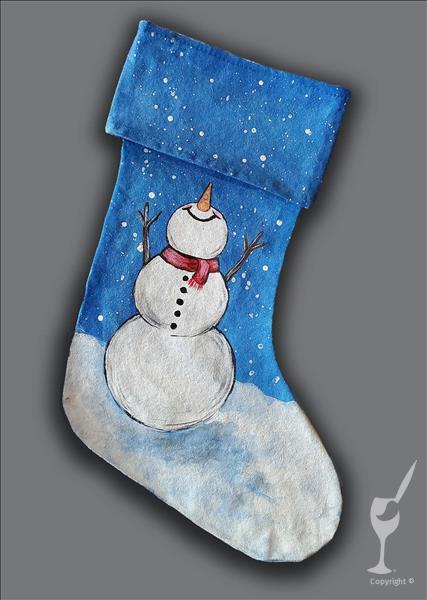 $25 HAPPY KID'S HOUR: Happy Snowman Stocking