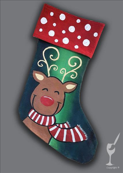 Festive Reindeer Stocking