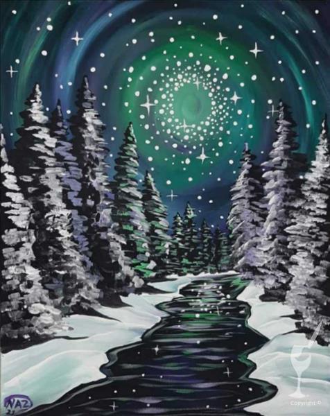 How to Paint Starry Winter Wonderland