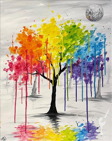 Rainbow Drip Tree  + Make Your Own Candle