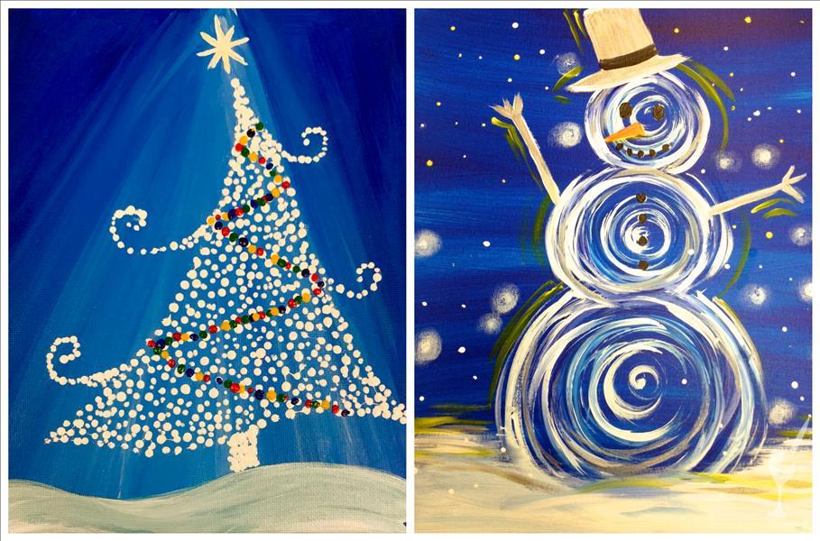 How to Paint Did You Miss It? Holiday Fun pick snowman or tree