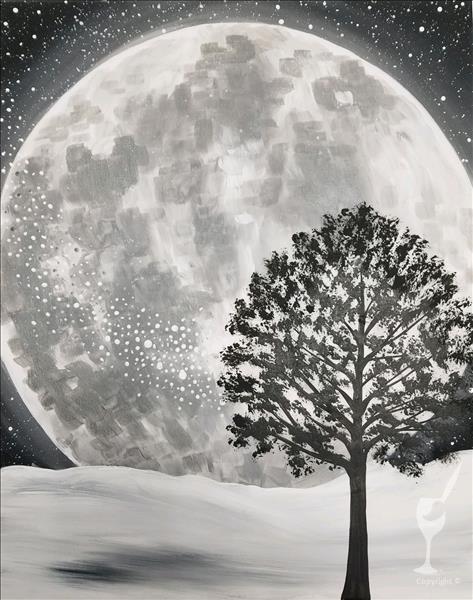 How to Paint Snowy Moonlight
