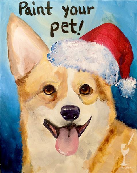 Paint Your Pet in a Santa Hat