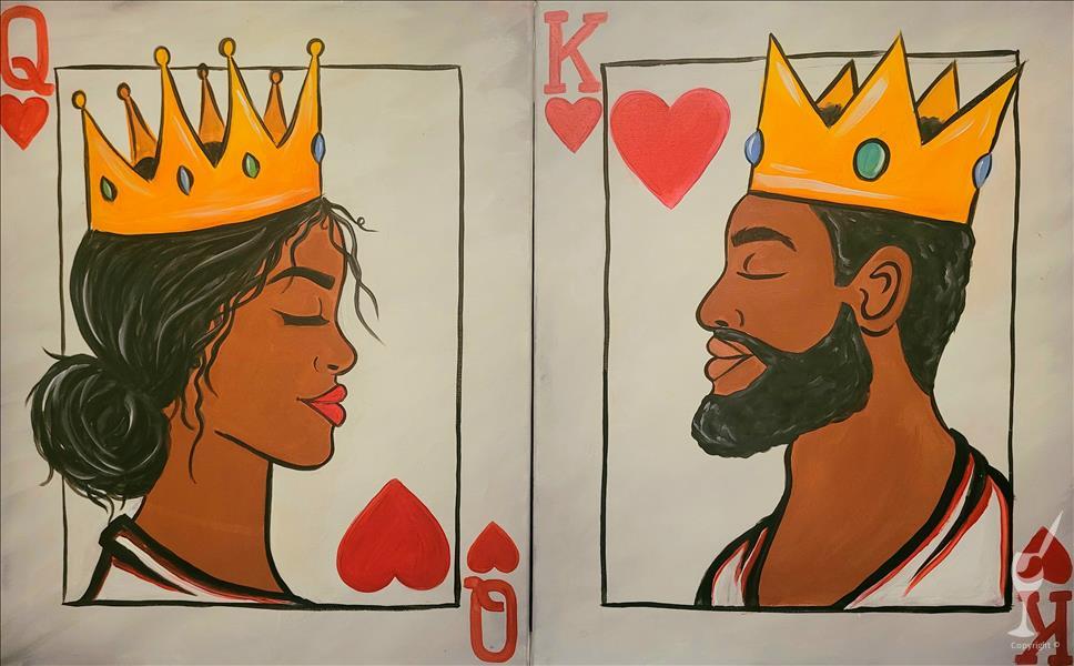 king and queen paint and sip